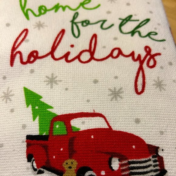 Peppermint Square kitchen towels set of 2 - Picture 1 of 3